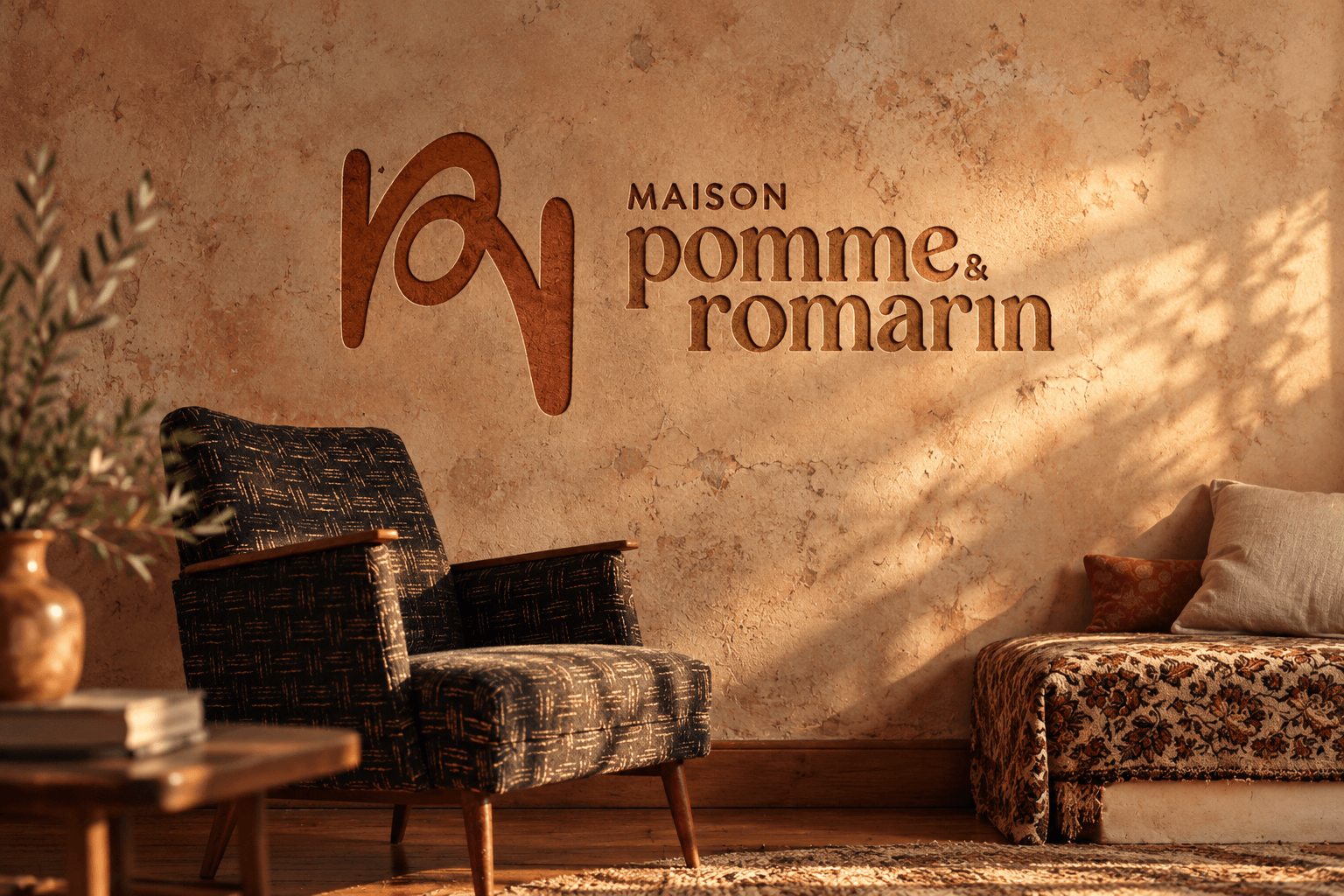 logo maison pomme et romarin