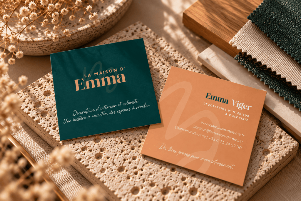 carte de visite la maison d'emma