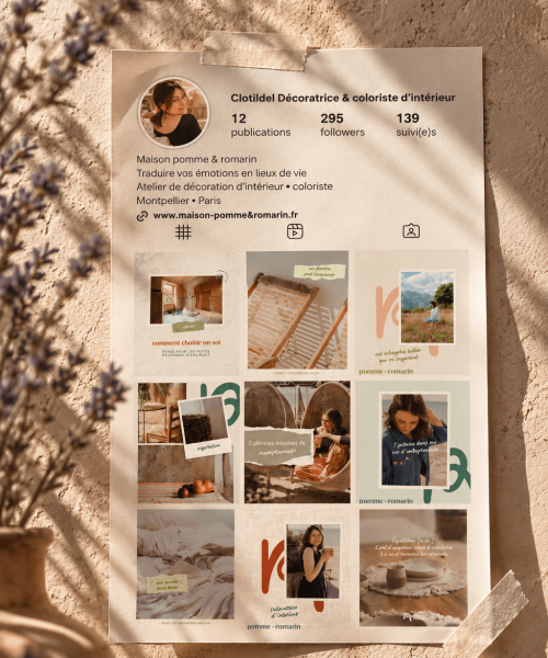 Feed Instagram Maison pomme et romarin