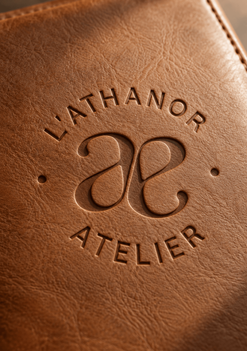 Logo cuir Athanor Atelier