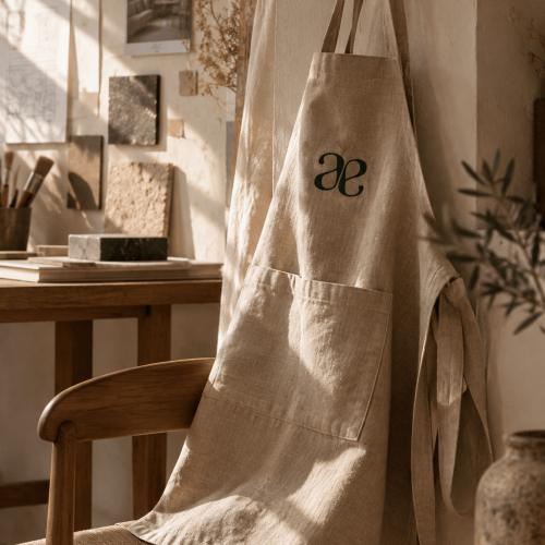 Tablier avec logo Athanor Atelier