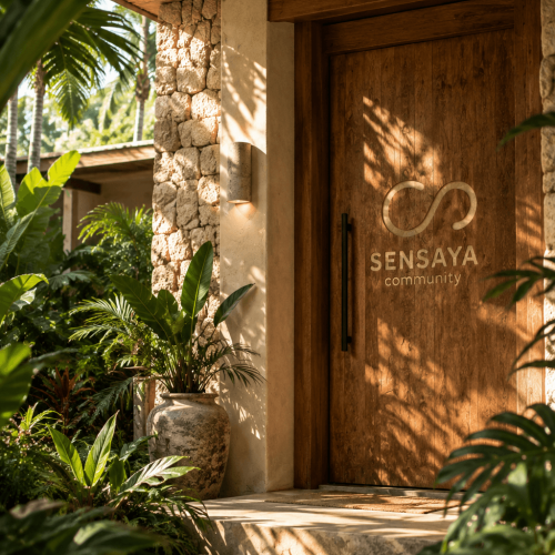 Porte d'entrée logo sensaya